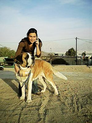 baloo with brandy barrel and olja in eilat, 2006